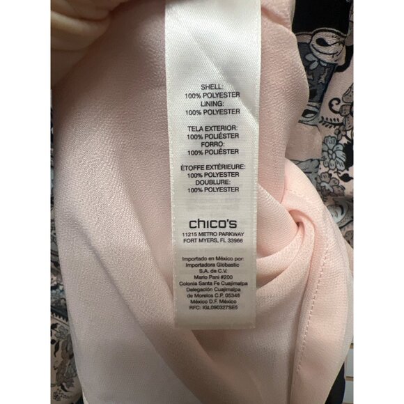 Chico's Pink and Black Paisley Plaid Short Shift Dress - Picture 7 of 9